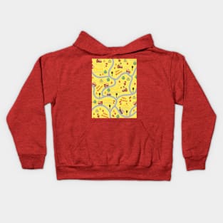 Fireman cute seamless kids pattern yellow Kids Hoodie